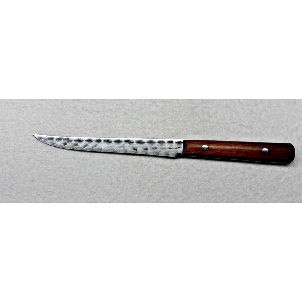 E Warther & Sons Vintage 7" Slicing Knife Wood Handle Dover Ohio USA Handmade